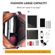 Men's Split Leather Crossbody Bag - Compact Envelope Style