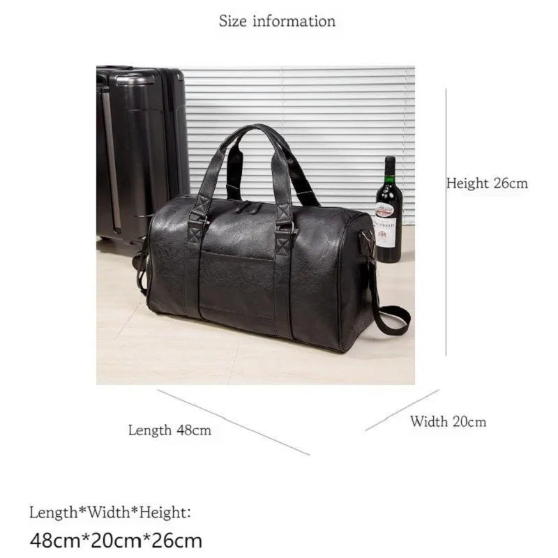 Spacious Leather Shoe-Compartment Travel Duffel Bag | OWNLUXE