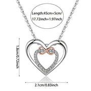 Double Heart Infinity Necklace For Mom | OWNLUXE
