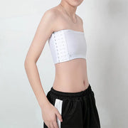 Women Chest Binder Lesbian Trans Crop Top Flat Breast Binder Bra Les Corset Stretch Body Shaping Buckle Tomboy Bra Tanks