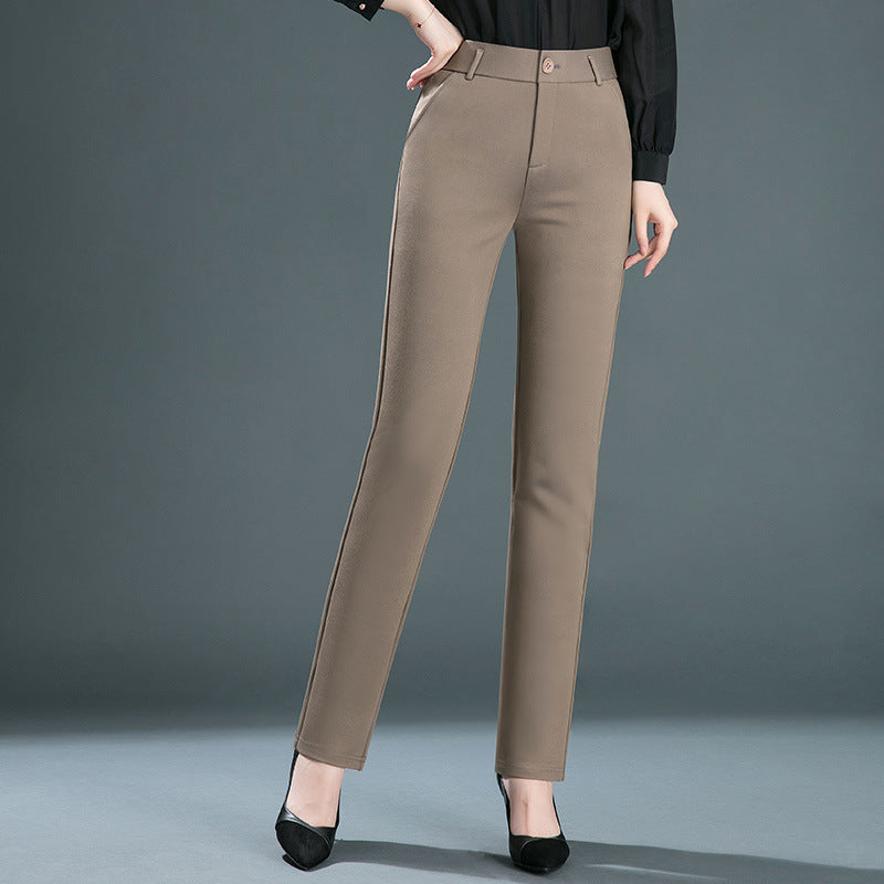 Stretch High Waist Trousers – Fashion Casual Slacks