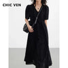 Women's V-Neck Vintage Dress | OWNLUXE