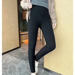 Load image into Gallery viewer, Women's 100% Cashmere Leggings - High Waist Thermal Knitted Pants
