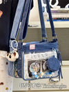 Harajuku Denim Transparent Ita Crossbody Bag | OWNLUXE