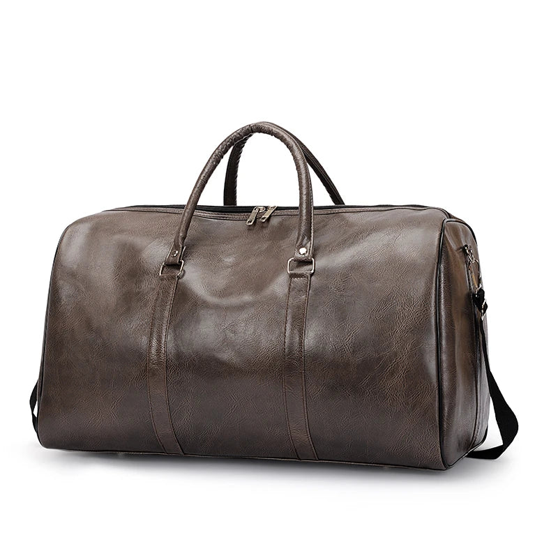 PU Leather Travel Duffle Bag – Lightweight & Spacious Weekender