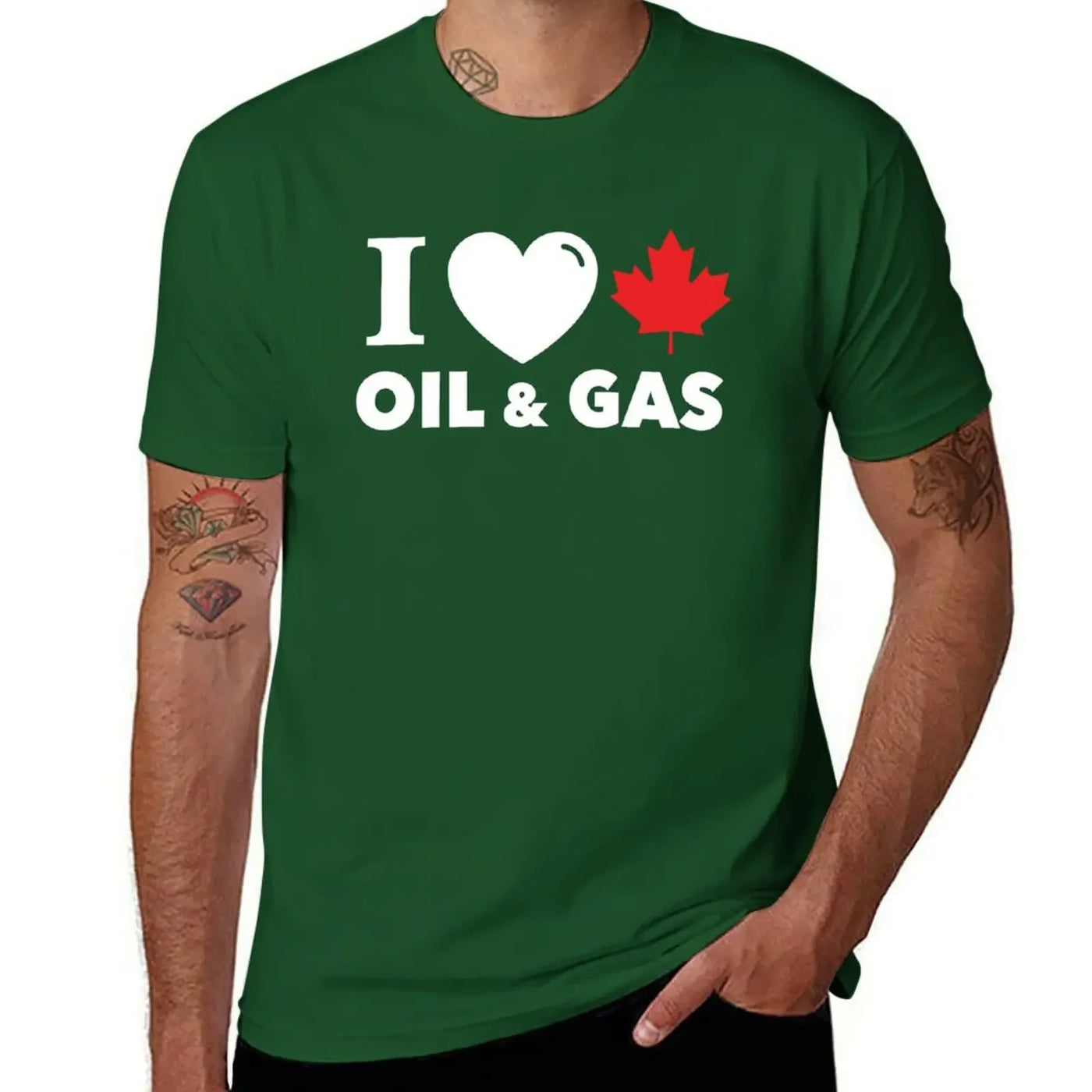 I Love Canadian Oil & Gas T-Shirt – Alberta Maple Leaf Pride Tee | OWNLUXE