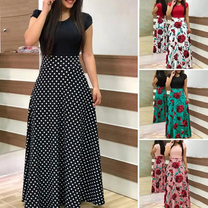 Casual Short-Sleeve Maxi Dress – Lightweight & Breathable Summer Wear