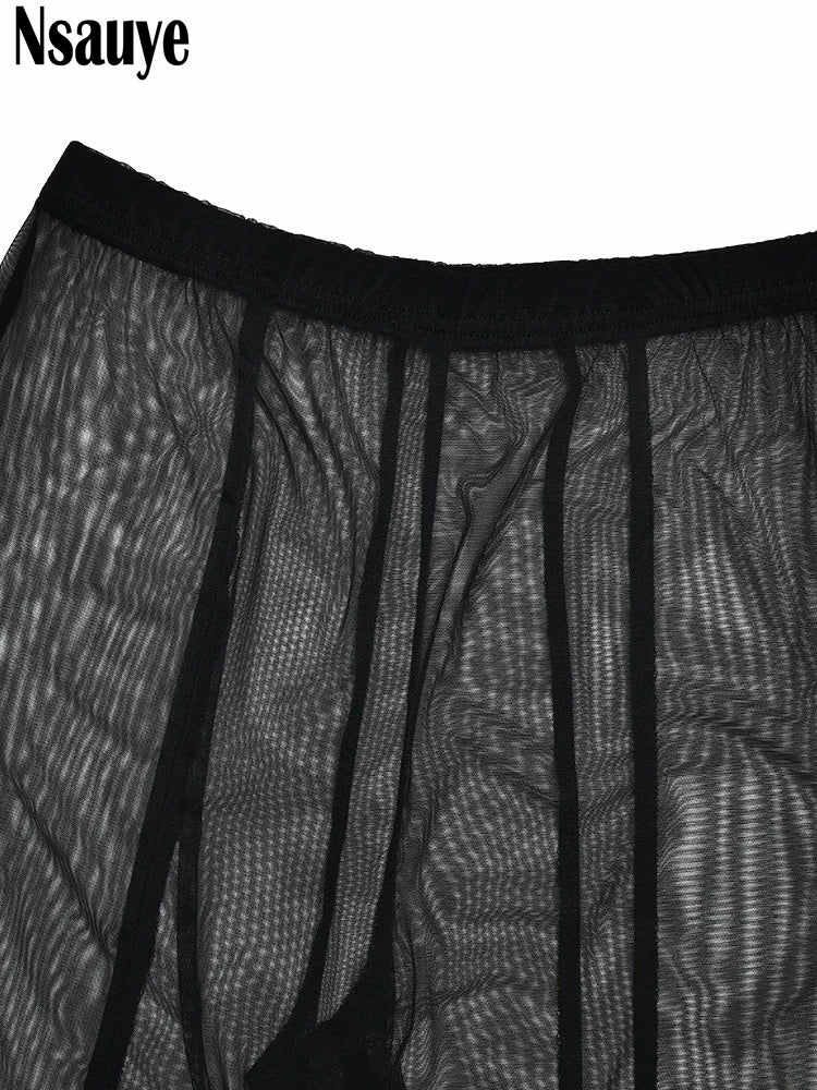 Women's Mesh Striped Leggings | OWNLUXE