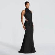 Backless Bodycon Turtleneck Dress | OWNLUXE