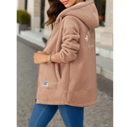 Hooded Fleece-Lined Wool Coat | OWNLUXE
