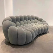 Minimalist U-Shaped Sofa with 3D Fabric All-Season Comfort