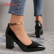Aphixta 2024new Luxury Rhinestone Pearl Chain 7cm Chunky | OWNLUXE