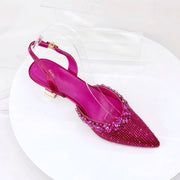 Crystal Sandals and Clutch Bag Set – Rhinestone Party Heels