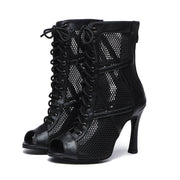 Mesh Zip Dance Ankle Boots – Cuban Heel Ballroom & Latin