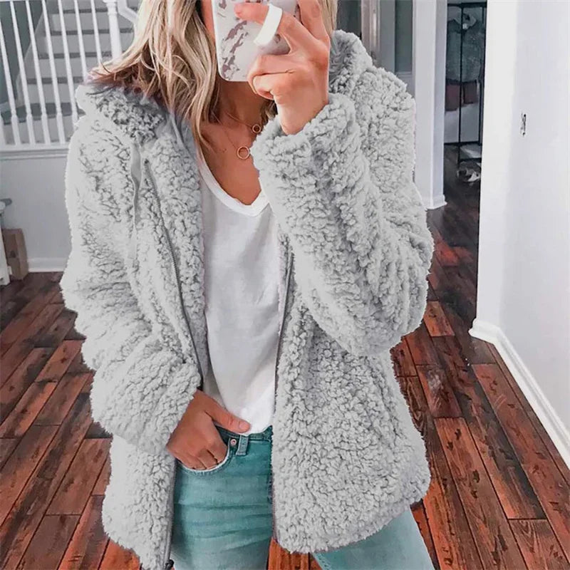 Women’s Zip Up Hoodie – Cozy Hooded Layer for Autumn & Winter