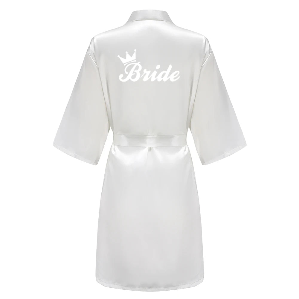Satin Bridal Robe – Bridesmaid & Wedding Party Bathrobe | OWNLUXE