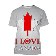 Canada Beaver T Shirt Canadian Flag Maple Leaf 3D Print Streetwear Man Woman O-Neck T-shirts Harajuku Tees Tops Kids Clothing