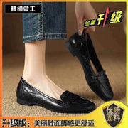 Women's Round Toe Leather Loafers (Off-White [Upgraded) – Shop at OWNLUXE
