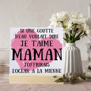 Heartfelt Ceramic Plaque Gift for Mom with Stand