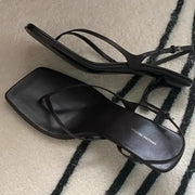 Women's Square Toe Retro Sandals – Shop at OWNLUXE
