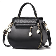 Women's Genuine Leather Tote Handbag - Luxury Designer Bow Bucket Bag
