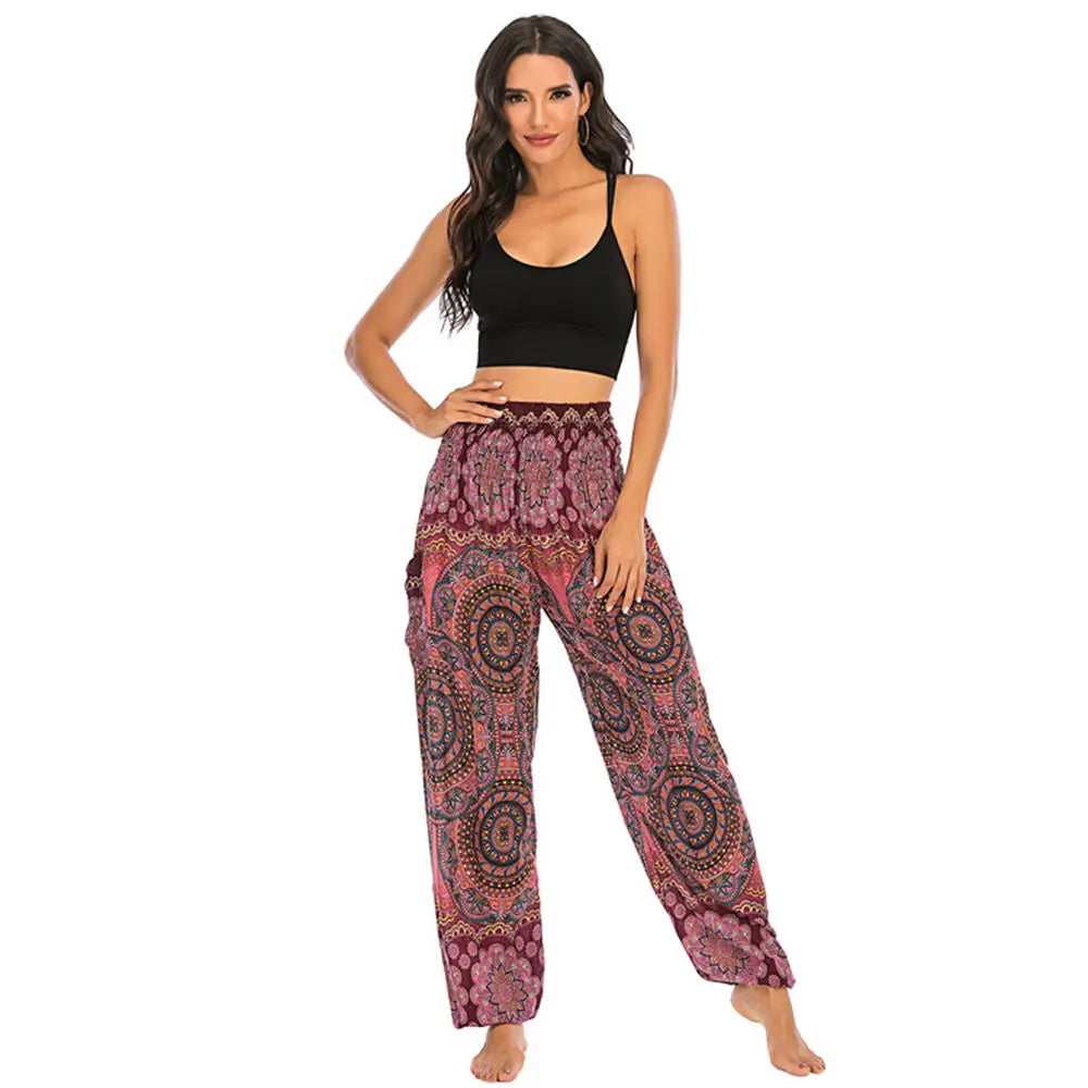 Women’s High-Waist Floral Bloomers – Loose, Lightweight & Boho
