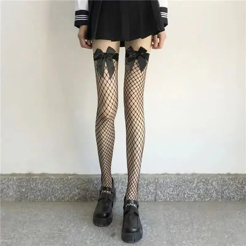 Red Lace Thigh-High Stockings | OWNLUXE