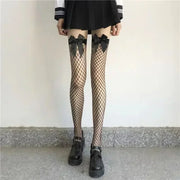 Red Lace Thigh-High Stockings | OWNLUXE