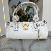 Vintage Lock Design Tote Bag Luxury Women's Handbag Underarm Bag Women's Large Boston Hobo Bag Fashion Texture Business Handbag