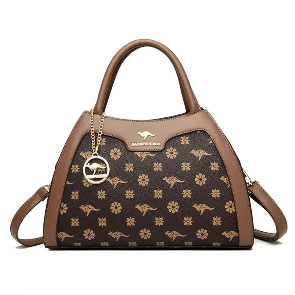 Animal Print Large Capacity Tote Bag - Soft Leather Crossbody | OWNLUXE