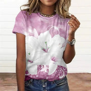 Summer Fashion Women's T-shirt 3d Floral Print Tee Large | OWNLUXE