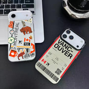 Canadian Flight Ticket Phone Case | OWNLUXE