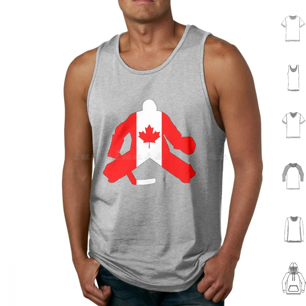 Canadian Flag Goalie Tank Top – Sports Basketball Football Soccer Tee | OWNLUXE