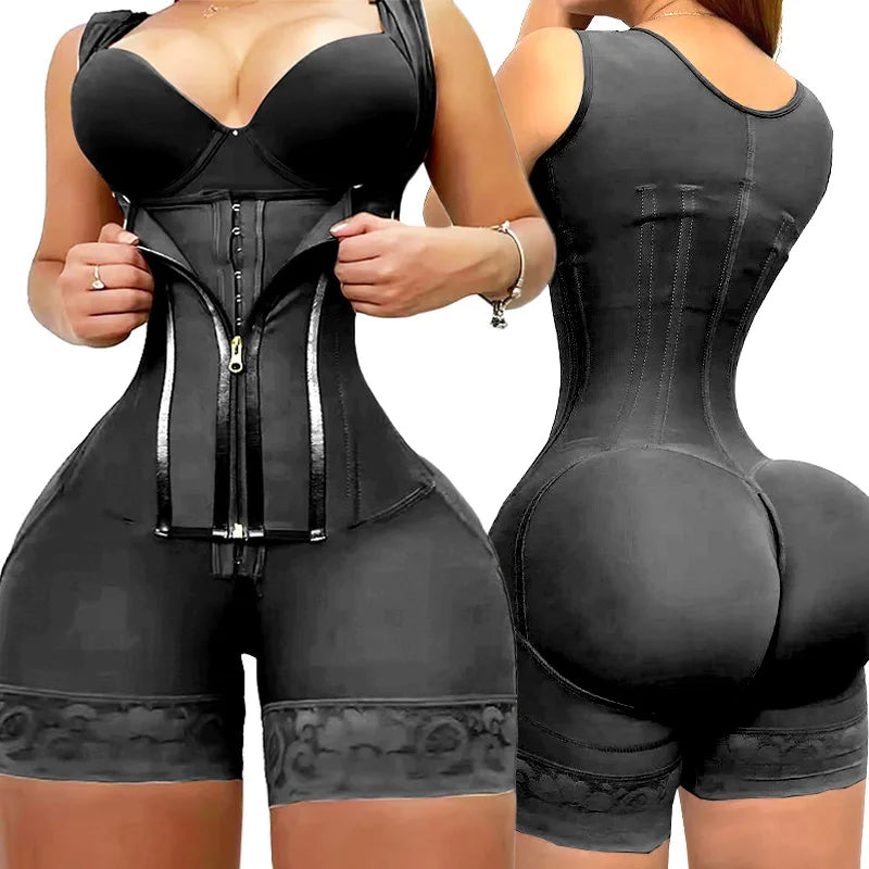 Backless Bodysuit Shaper with Soft Cup Bra & Tummy Control | OWNLUXE