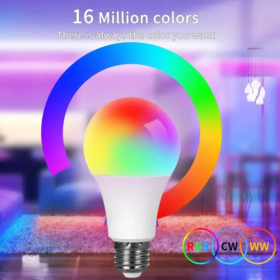 Smart LED Light Bulb – App Controlled | Color-Changing, Dimmable, WiFi Bluetooth Bulb