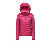 Women Hooded Short Puffer Jackets Arrivals 90 White Duck | OWNLUXE