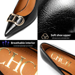 Load image into Gallery viewer, Women&#39;s Shoes Pointed Toe High Heels Patent Leather Dress Heels Boat Shoes Wedding Shoes Large Size 34-40
