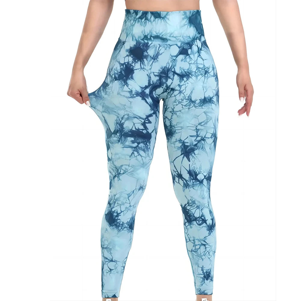 Tie-Dye Seamless High-Waist Yoga Leggings | OWNLUXE