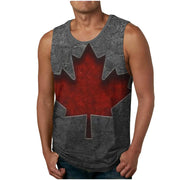Canada Flag 3D Gym Tank Top – Quick-Dry Fitness Vest