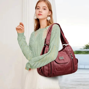 Large-Capacity PU Leather Shoulder Bag – Women’s Fashion Tote &amp; Crossbody | Sac à Bandoulière en Similicuir Grande Capacité pour Femme