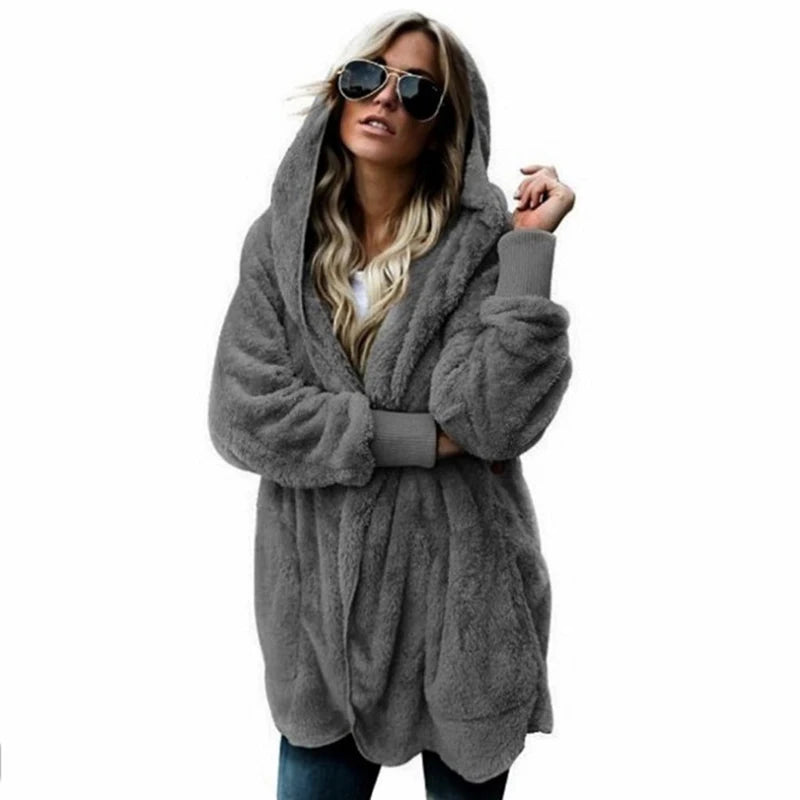 Double Fleece Hooded Cardigan – Thick, Slim & Cozy Layers
