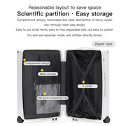 Carry-On Luggage with Cup & Phone Holder – Hard Shell Spinner