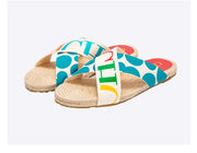 Woven Flat Women’s Slides – Casual Summer Comfort Slippers