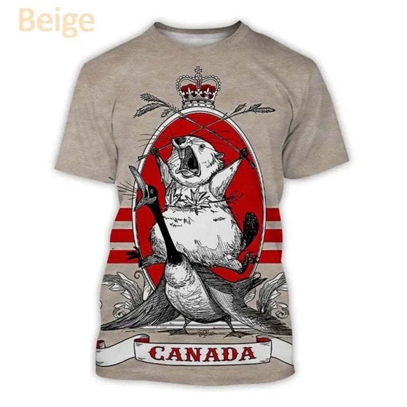 3d Print I Love Canada Graphic Tshirt For Men Casual T-Shirt | OWNLUXE