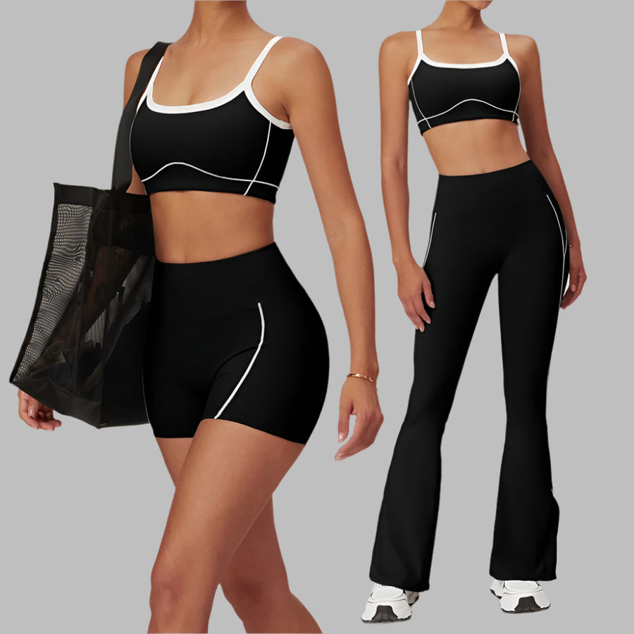 Seamless Strappy Yoga Sports Bra - Breathable Quick-Dry Workout Bra
