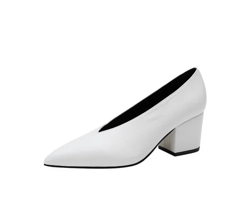Women's Pointed Toe Pumps (Wine Chunky Heel) – Shop at OWNLUXE
