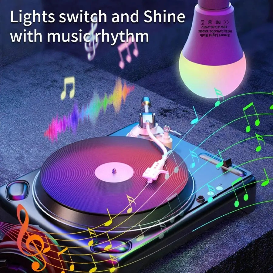 Smart LED Light Bulb – App Controlled | Color-Changing, Dimmable, WiFi Bluetooth Bulb