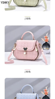 Genuine Leather Tote Bag - Bow Detail Bucket Bag