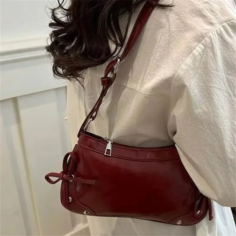 Soft PU Leather Baguette Shoulder Bag - Lightweight Underarm Handbag | OWNLUXE
