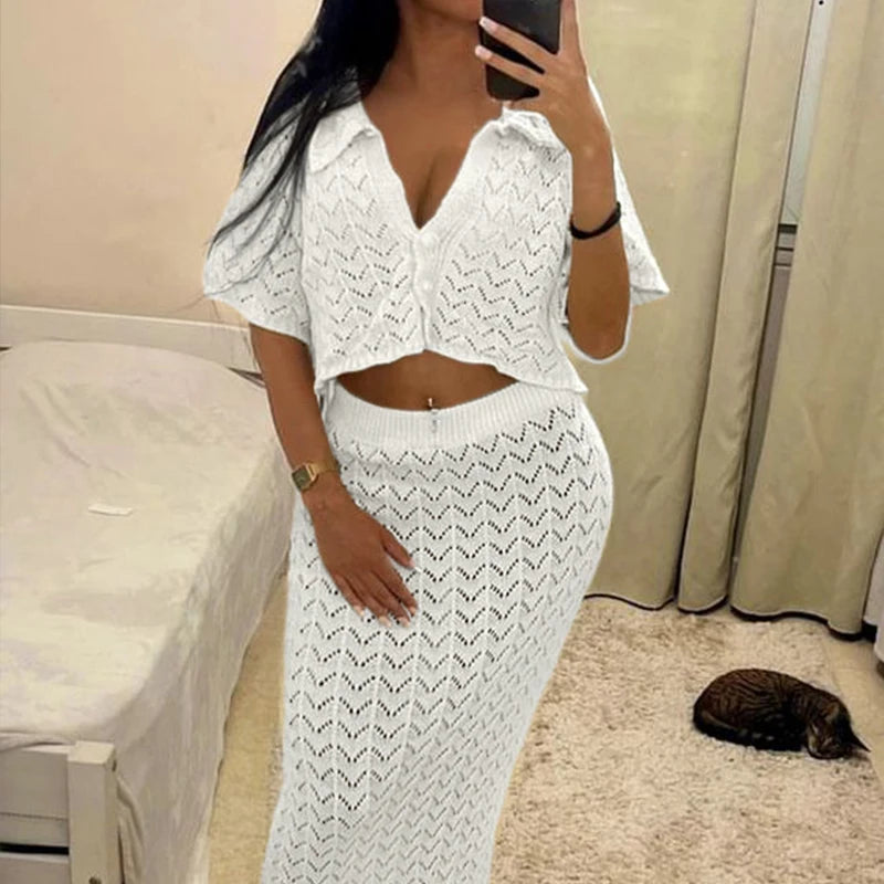 Knit Cutout Swim Cover-Up | OWNLUXE